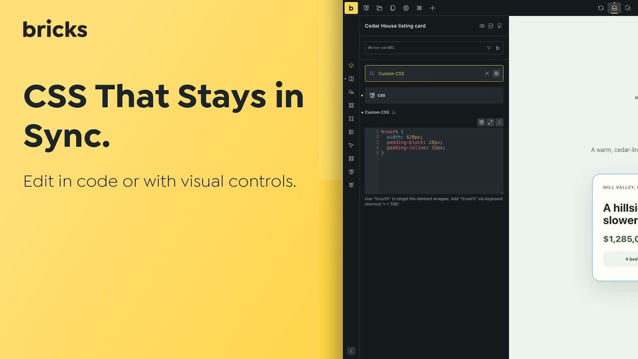 Bricks Bi-directional CSS Sync