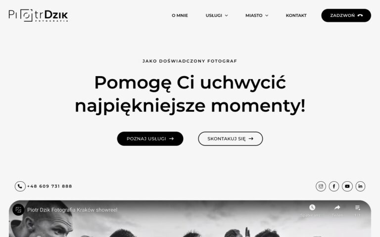 Dobry Fotograf Kraków Homepage Screenshot