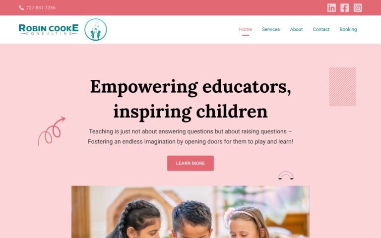 Robin Cooke Consulting Homepage Screenshot