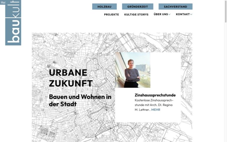 Baukult Architekten Homepage Screenshot