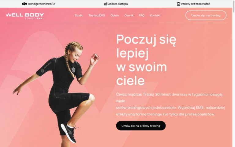 WellBody EMS Homepage Screenshot