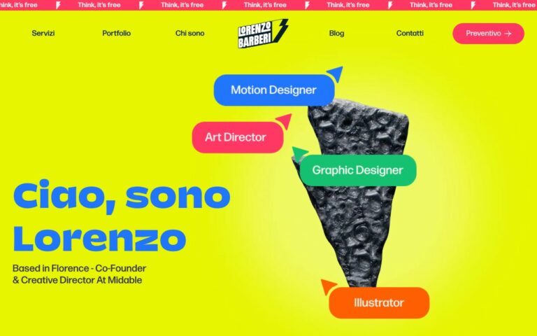 Lorenzo Barberi Homepage Screenshot