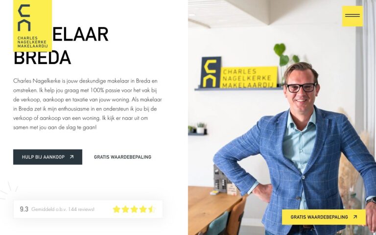 Makelaar in Breda Homepage Screenshot