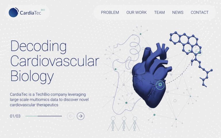 CardiaTec Biosciences Homepage Screenshot