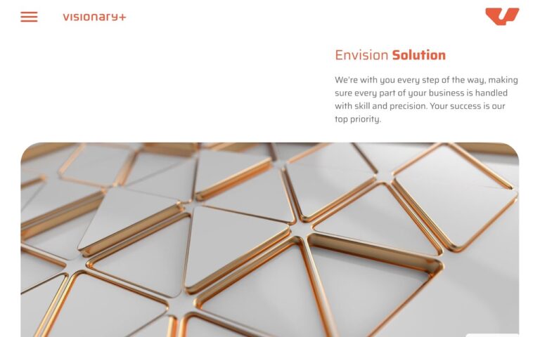 Visionary+ Homepage Screenshot