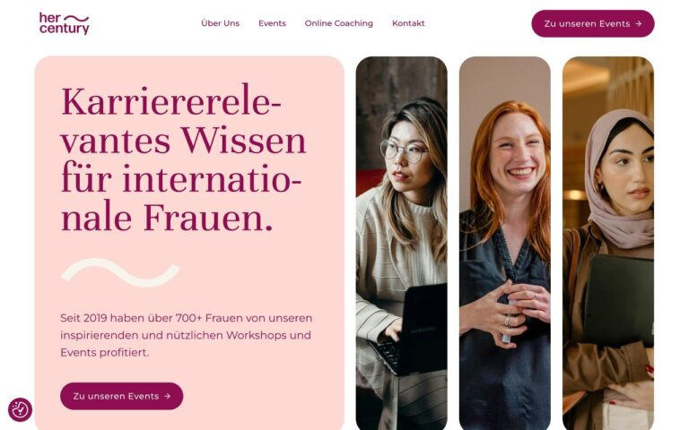 HerCentury Homepage Screenshot