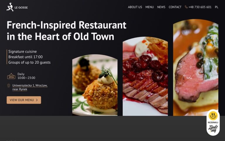Le Gosse Wroclaw Homepage Screenshot