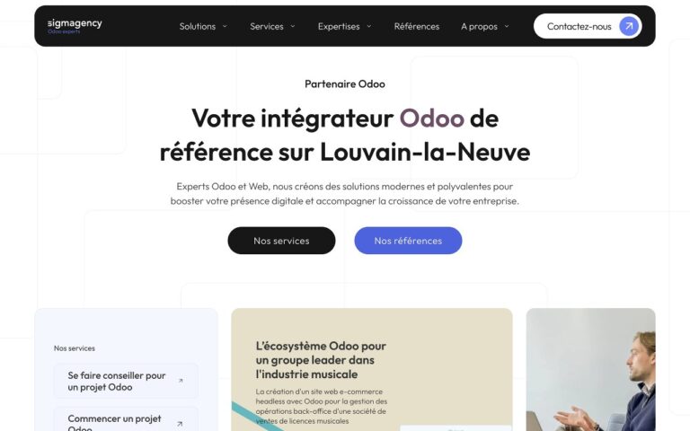 Sigmagency – Web and Odoo solutions Homepage Screenshot
