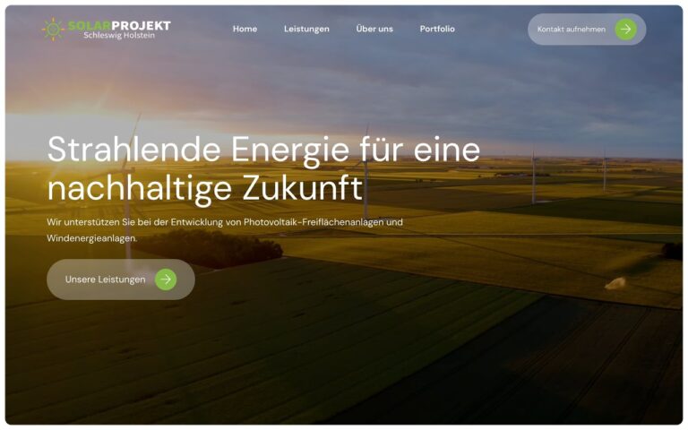 Solarprojekt SH Homepage Screenshot