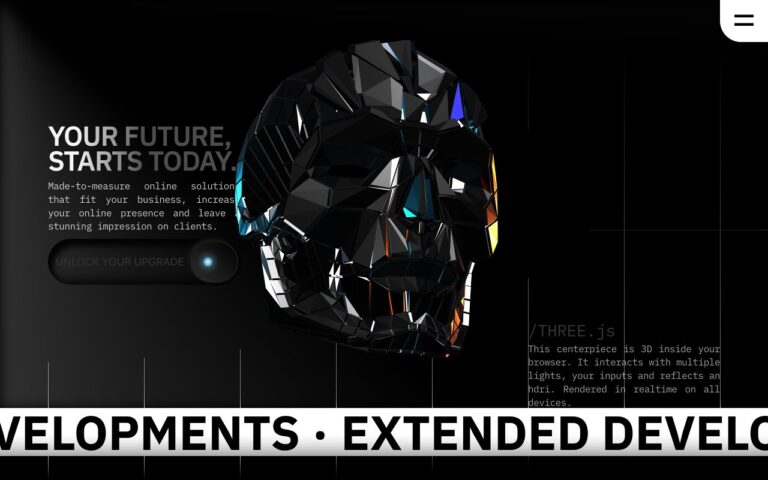 Extended Developments Homepage Screenshot