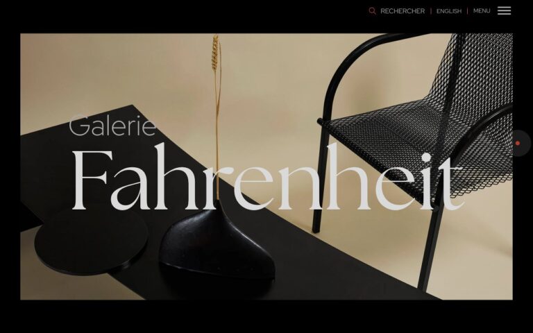 Galerie Fahrenheit Homepage Screenshot