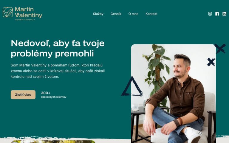 Martin Valentíny Homepage Screenshot