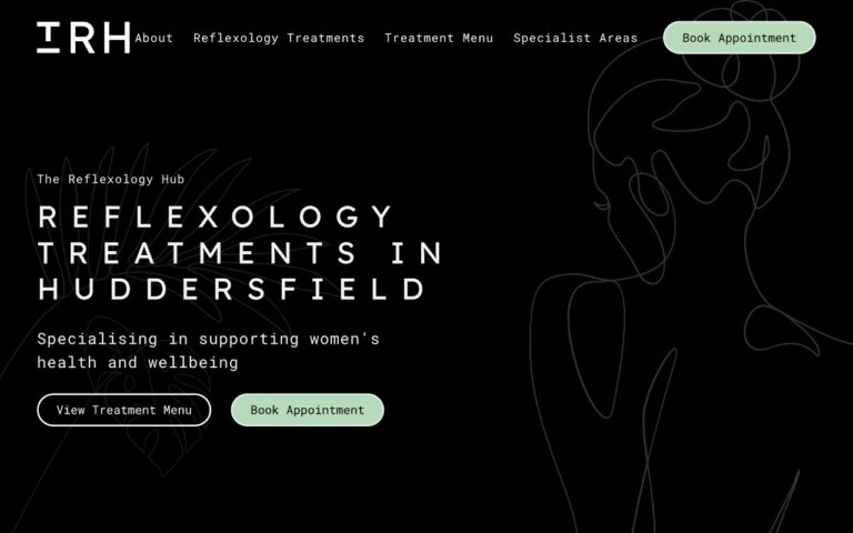 The Reflexology Hub Homepage Screenshot