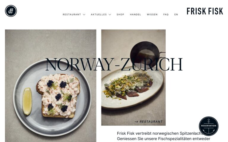 FriskFisk Homepage Screenshot