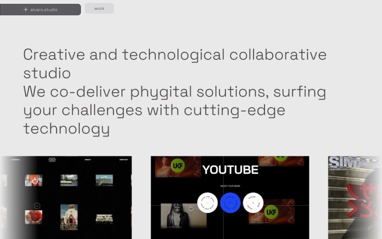 alvaro studio Homepage Screenshot