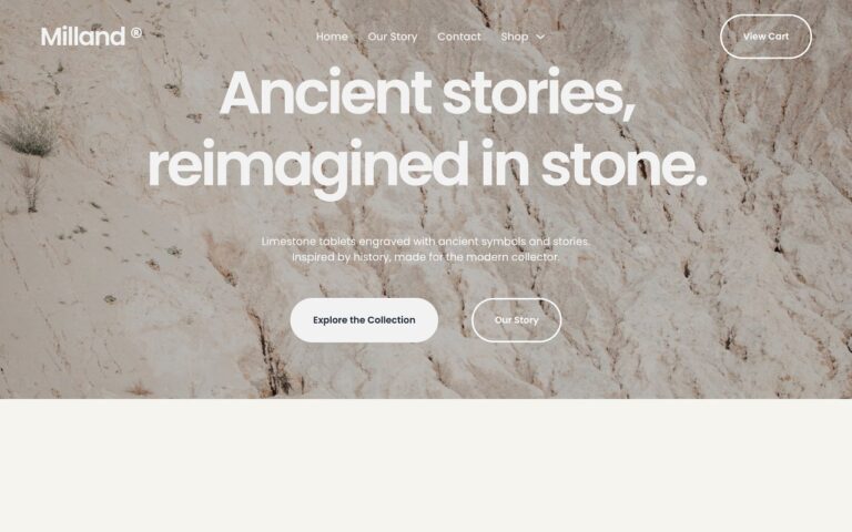 Milland Homepage Screenshot