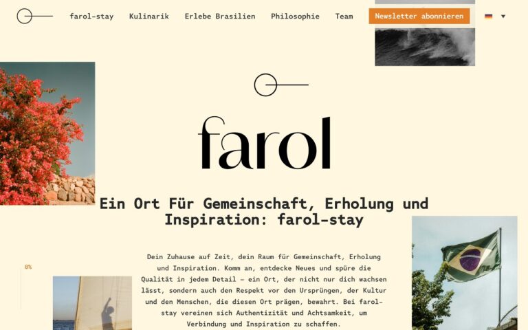 farol-stay Homepage Screenshot