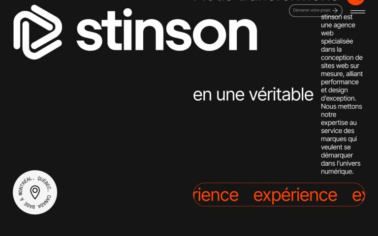 stinson Homepage Screenshot