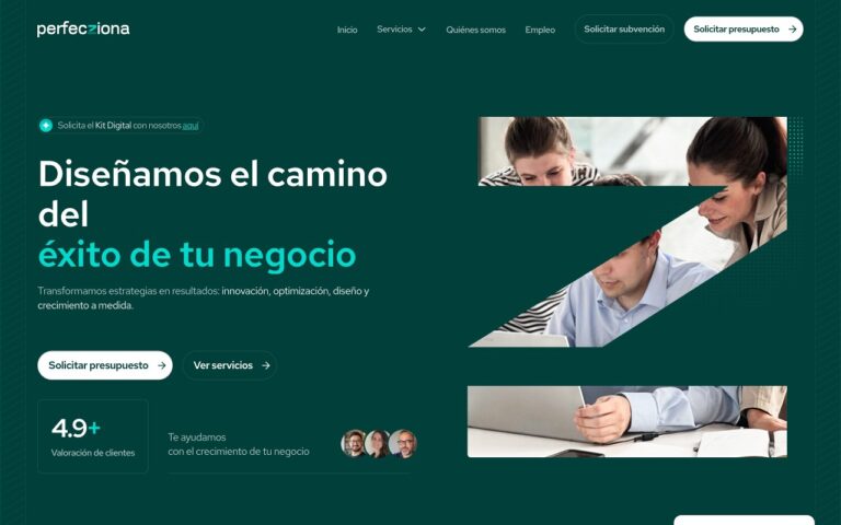 Perfecziona Homepage Screenshot