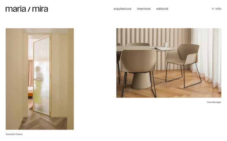 María Mira Homepage Screenshot