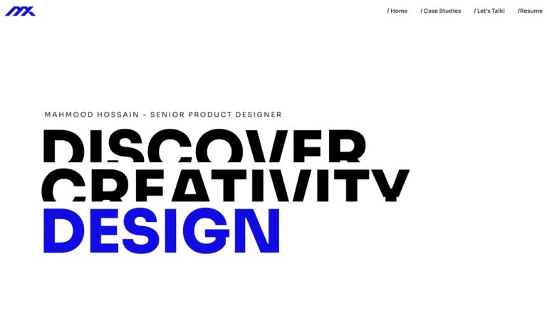 Mahmood Hossain Homepage Screenshot