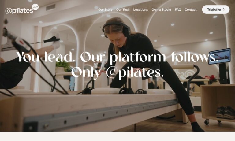 @pilates Homepage Screenshot