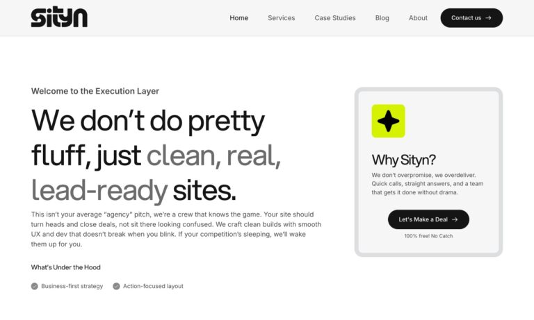Sytin Homepage Screenshot