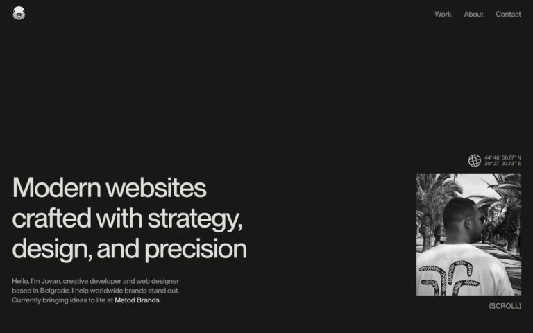 Jovan Golubović Homepage Screenshot